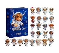 Christmas | Flat 2D Acrylic Keepsake | Countdown Calendar with Pendants - For Animal Lovers Family Friends Adults Kids Tree