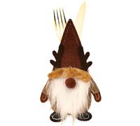 Christmas Flatware Holder - Felt Gnomes Utensil Organizer Holder, Cute Fork And Cutlery Storage Pouch for Holiday Dinner Table, Wedding, Birthday, Party, Celebration, New Year, Family Gathering