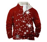 Christmas Fleece Jumper For Men 1/4 Zip Christmas Sweatshirts For Men Novelty Funny Santa Pullover Ugly Xmas Jumper Long Sleeve Sweater Fleece Stand Collar Sweatshirts Funny Xmas Warm Cosy Sweaters