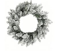 Christmas Flocked Wreath - Beautiful Festive Decoration with Realistic Snow Effect, Creative Design for Front Door, Wall Hanging and Holiday Home Decor
