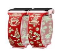 Christmas Floral Engraved Band Compatible with Apple Watch Bands Women