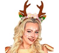 Christmas Floral Reindeer Headband