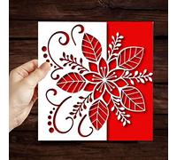 Christmas Flower Border Metal Die Cuts,Christmas Flower Edge Cutting Dies Cut Stencils for DIY Scrapbooking Photo Decorative Embossing Paper Dies for Scrapbooking Card Making