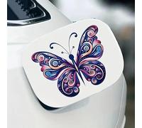 Christmas Flower Butterfly Floral PVC Vinyl Car Decals Stickers Waterproof Self-Adhesive Decals for Cars, Laptops, Trucks, Motorcycles Wall Window Luggage Scratch Cover Door Decor Sticker