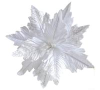 Christmas Flower Large Velvet Sequin Decorative Floral Arrangement for Holiday Displays Table Centerpiece Mantel Decoration Accent (G)