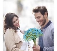 Christmas Flowers Artificial for Wind Bride Holding A Bouquet Full Star Foam Simulation Flower Flowers Fall Artificial Arrangements (Blue, One Size)