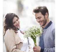 Christmas Flowers Artificial for Wind Bride Holding A Bouquet Full Star Foam Simulation Flower Flowers Fall Artificial Arrangements (White, One Size)