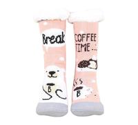 Christmas Fluffy Socks for Women, Funny Cute Warm Thermal Grip Socks Ladies Non Slip Fuzzy Fleece Lined Sock with Grippers Bed Sock Thick Fleece lined Christmas Stockings for Friends and Family