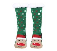 Christmas Fluffy Socks for Women, Funny Cute Warm Thermal Grip Socks Ladies Non Slip Fuzzy Fleece Lined Sock with Grippers Bed Sock Thick Fleece lined Christmas Stockings for Friends and Family