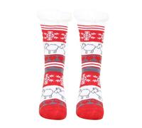 Christmas Fluffy Socks for Women, Funny Cute Warm Thermal Grip Socks Ladies Non Slip Fuzzy Fleece Lined Sock with Grippers Bed Sock Thick Fleece lined Christmas Stockings for Friends and Family