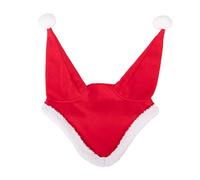 Christmas Fly Veil/Ear Net for Horses, Festive Design Size Full-Cob-Pony-Shetland (Pony)