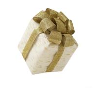 Christmas Foam Box Ornament, Faux Wrapped Package Hanging Decor for | Tree and Table Centrepiece, Under Tree Fake Parcel Prop, Festive Village Scene Decoration