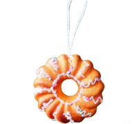 Christmas Foam Hanging Decorations with Ice Cream, Cake, Candy, Snowflake, Cookie Man, and Donut for Festive Atmosphere (Donut 2)