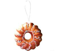 Christmas Foam Hanging Ornaments Set with Cookie Man Snowflake Star for Tree Decorations Holiday Seasonal Home and Office Festive Decor (F-Donut H)