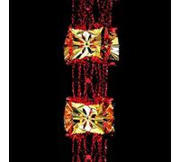 Christmas Foil Garland Red & Gold Hanging Ceiling Decoration 2.7m x 33cm