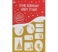 Christmas Foil Gift Tag Sticker Set (100+ Stickers) - Premium Gold & Silver Label Sheets for Wrapping Presents, Cards & Holiday Crafts