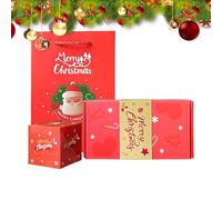 Christmas Foldable Bouncy Box, DIY Foldable Bouncing Christmas Box for Money , Festive Accessories for Classroom, Office, Gift Exchange, for Celebrations and Festive Gatherings