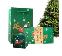 Christmas Foldable Bouncy Box - DIY Foldable Bouncy Money Box for Christmas, Creative Gift Box, Funny for Teachers, Family, Parents, Friends, Office, Classroom, Party Planner, Gift