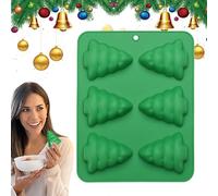 Christmas Fondant Moulds - 6 Cavities Silicone Baking Accessories - Festive Moulds, for Hobby Bakers, Sweets, Pudding, Fudge, Dessert Lovers, Cake Decorating, Party Planner and