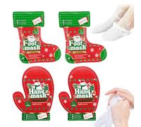Christmas Foot Hand Mask, Moisturizing Foot Mask,Repairing with Natural Ingredients, Intense Moisturizing Treatment for Dry Cracked Heels Hands