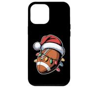 Christmas Football Santa Hat Lights Holiday Funny Xmas Case for iPhone 12 Pro Max