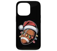 Christmas Football Santa Hat Lights Holiday Funny Xmas Case for iPhone 13 Pro