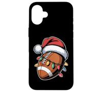 Christmas Football Santa Hat Lights Holiday Funny Xmas Case for iPhone 16 Plus