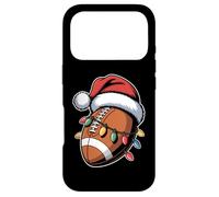 Christmas Football Santa Hat Lights Holiday Funny Xmas Case for iPhone 17 Pro