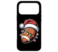 Christmas Football Santa Hat Lights Holiday Funny Xmas Case for iPhone 17 Pro Max