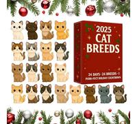 Christmas for Cat Lovers - Acrylic Decoration 2D 24 Days, Cute Animals Countdown Calendar 2025, for Home Family Adults Children Holiday Party