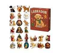 Christmas for Dog Lovers 2025-2D Decor Acrylic 24 Days | Countdown Calendar Ornament Dog Charm for Home Car Adults Party