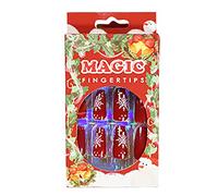 Christmas, for Kids Women, E | 24pcs / set Acrylic Fingernail Kit, Wearable, Nail Decoration, Adult False Nail, Tip Supplies, Full Cover