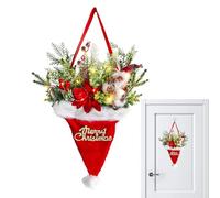 Christmas for the Door - 69 x 38 cm Illuminated Christmas Decoration with Garland for Kitchen Outdoor Winter Indoor Wall Holidays Home Fireplace and Activities