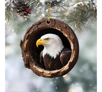 Christmas Forest Animal Decorations, Animal Print Acrylic Hanging Ornaments, Double-Sided Xmas Tree Decorations, Christmas Keepsakes for Home, Party, Car (C)