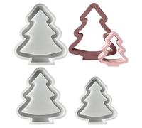 Christmas Forms, Epoxy Resin Casting Moulds, Christmas Tree, Three Piece Set for Festive Crafts with Soap Wax, Home Art Projects, Party Decorations