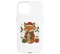 Christmas Fox with Cocoa and Gifts Cute Holiday Design Case for iPhone 15