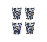 Christmas Foxes Egg Cups Set - Winter Woodland Wildlife Presents for Xmas - Pack of 4 Ceramic Egg Cups/Holders Kitchenware/Shot Glasses Drinkware Boxed Gift Set