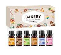 Christmas Fragrance Oil Set,Winter Essential Oils,6 Premium Xmas Essential Oils for Diffuser, Candle Making - Christmas Fireplace Scented Oil Gift Set (Color：B)