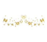 Christmas Freckles 6 Pieces Christmas Gold-Foil Face Makeup Decals | Temporary Speckles Stickers for Kids Teens Adults Gatherings Themed Event School Plays Carnival Concerts Masquerade SDBT-