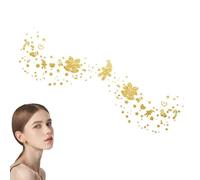 Christmas Freckles 6 Pieces Christmas Gold-Foil Party Makeup Decal | Temporary Speckles Stickers for Kids Teens Adults Gatherings Themed Event School Plays Carnival Concerts Masquerade SDBT-006
