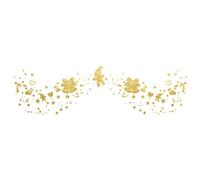 Christmas Freckles Face 6 Pieces Christmas Gold-Foil Face Makeup Patches | Temporary Speckles Stickers for Kids Teens Adults Gatherings Themed Event School Plays Carnival Concerts Masquerade SDBT-006