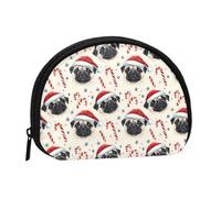 Christmas French Bulldogs Print Coin Purse - Mini Coin Purses for Women, Cute Small Change Purse Coins Pouch