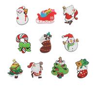 Christmas Fridge Magnets, 10PCS Christmas Refrigerator Magnetic Stickers Holiday Seasonal Festival Fridge Magnets for Locker Whiteboard Office Car Cabinet Dishwasher Bulletin Classroom