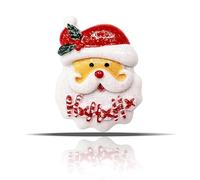 Christmas Fridge Magnets, Cute Santa Christmas Refrigerator Magnets with Holly Leaves Red Berries Designs, Funny Winter Xmas Magnet for Fridge Home Kitchen Party Decorations