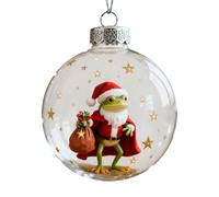 Christmas Frog Ornaments, Acrylic Yuletide Hanging Decor, Seasonal Amphibian Tree Embellishments, Vivid Finish with Charming Detail, Holiday Display Set for Indoor Bedroom Wall Door