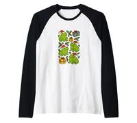 Christmas Froggies Holiday Frog Humor Cute Festive Raglan Baseball Tee