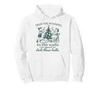 Christmas From The Windows Funny Retro Holiday Party Design Pullover Hoodie