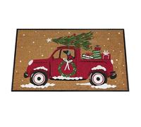 Christmas Front Door Mat | Anti Slip Back Car Pattern Rug | Christmas Door Mat Welcome Festival Carpet Non-Slip for Entrance Decoration