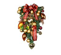 Christmas Front Door Wreath,Artificial Wall Hanging Christmas Tree,Xmas Trees Wall Decor for Home Office Party Decorations (E)