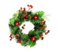 Christmas Front Door Wreath | Red Berry Holiday Wreath | 30cm/11.8 Inch Winter Wreath, Farmhouse Rustic Door Hanger for Christmas, Festive Decoration for Winter Holiday Parties